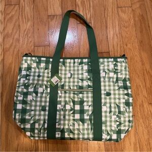 Kate Spade Daisy Gingham Green Checkered Cooler Bag NEW
